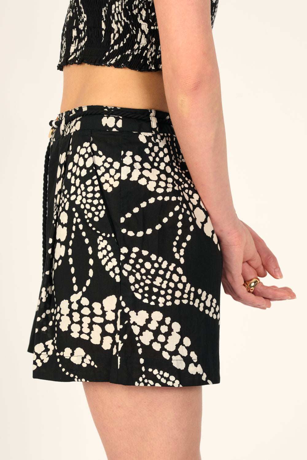 Black Austral shorts – Short Chantal by Poupette St Barth, view 4