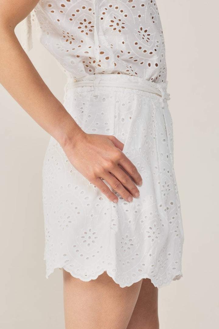 Natural White shorts – Short Chantal by Poupette St Barth, view 5