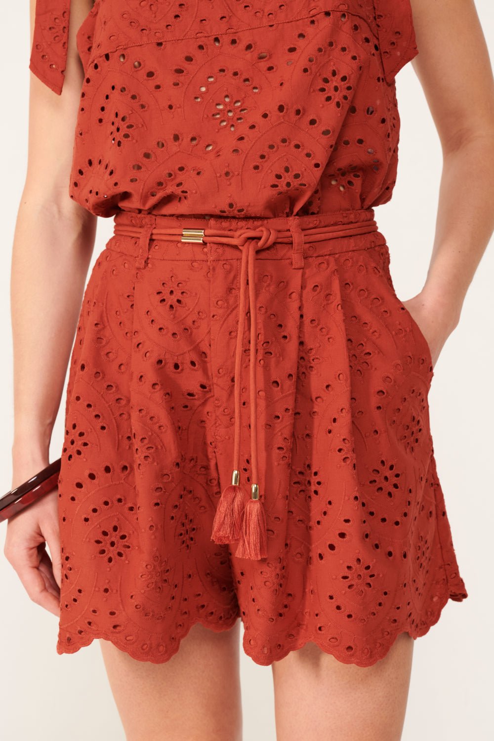 Paprika shorts – Short Chantal by Poupette St Barth, view 4