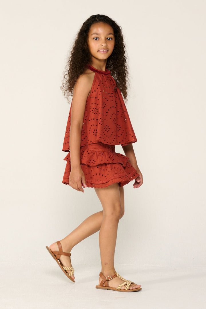 Girls' Paprika skirt – Mini Skirt Alizee by Poupette St Barth, view 2