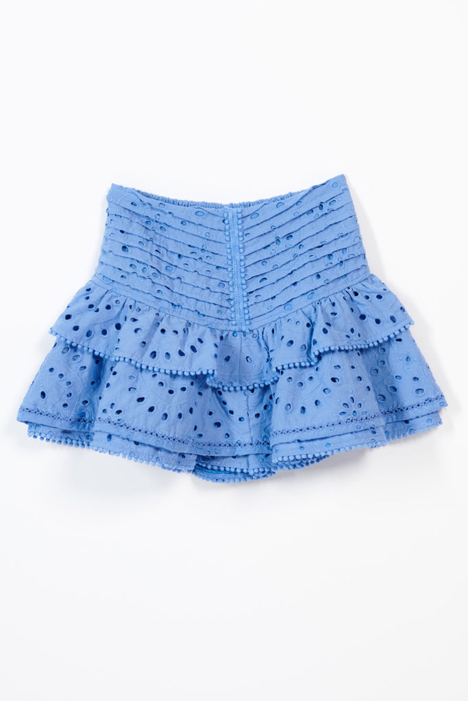 Mini Skirt Alizee for girls - Persian Blue | Poupette St Barth