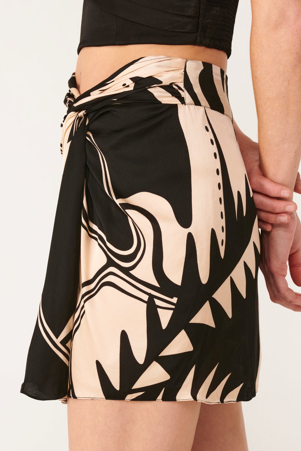 Black Oasis skirt – Mini Skirt Tilda by Poupette St Barth, view 5