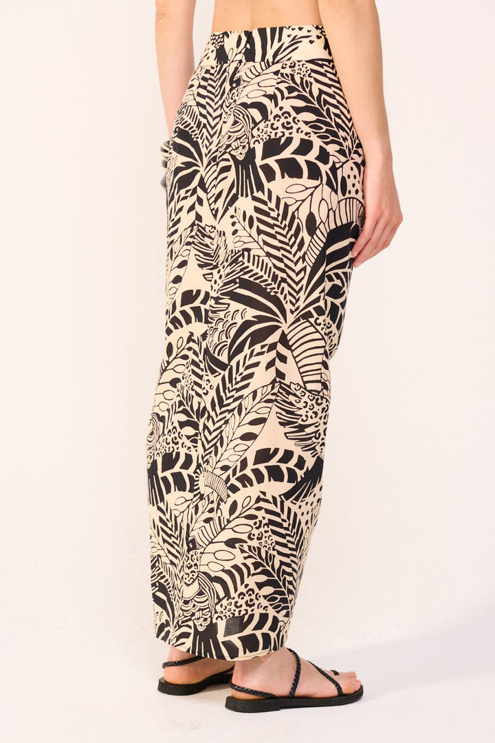 Black Toucan skirt – Long Skirt Uma by Poupette St Barth, view 6