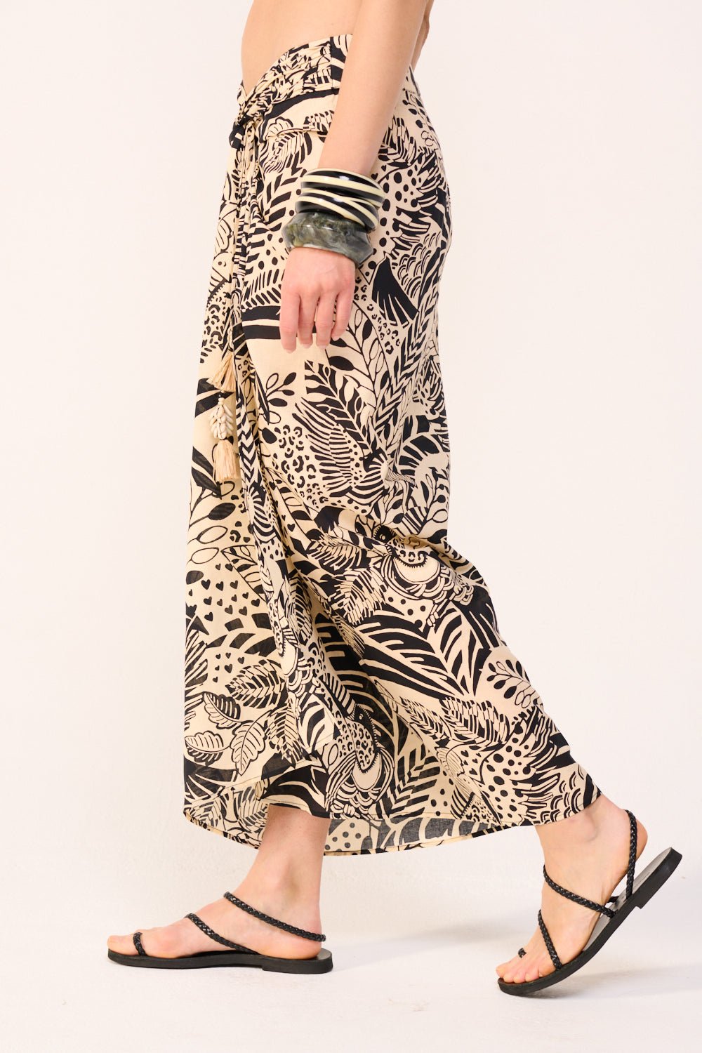 Black Toucan skirt – Long Skirt Uma by Poupette St Barth, view 5
