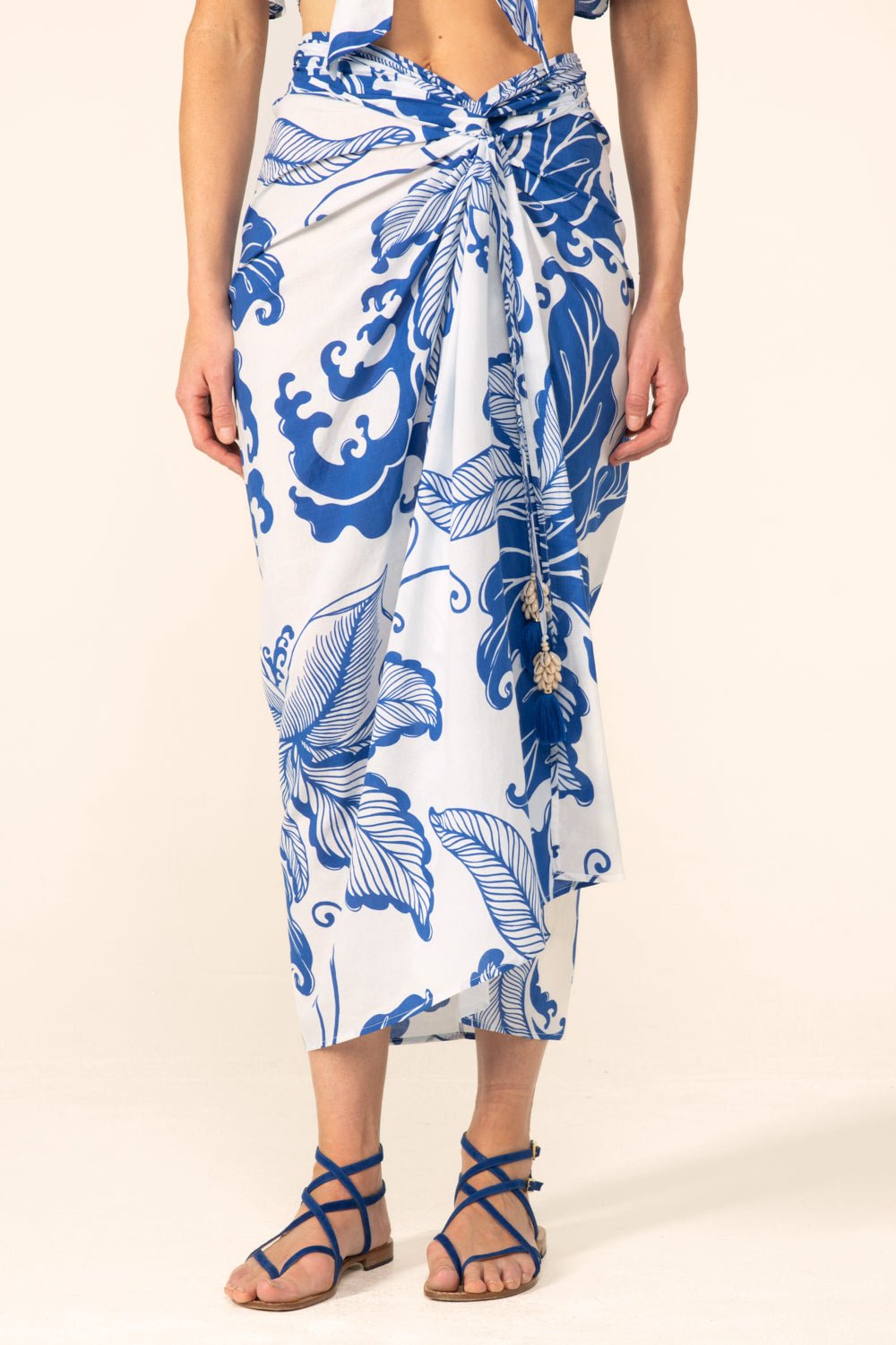 Blue Reef Wave skirt – Long Skirt Uma by Poupette St Barth, view 2