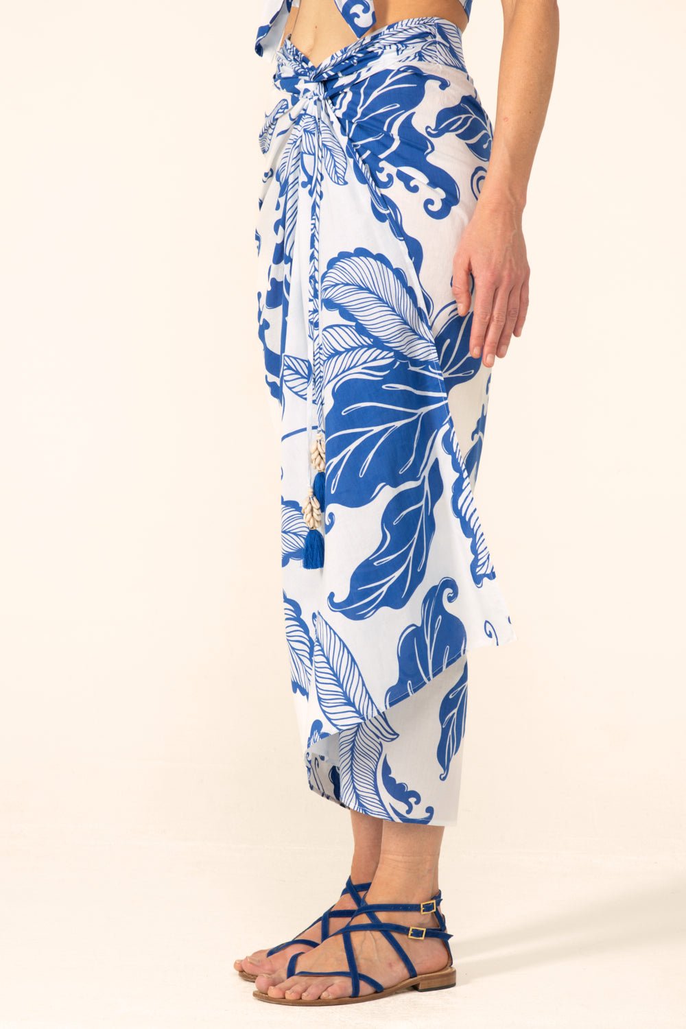 Blue Reef Wave skirt – Long Skirt Uma by Poupette St Barth, view 3