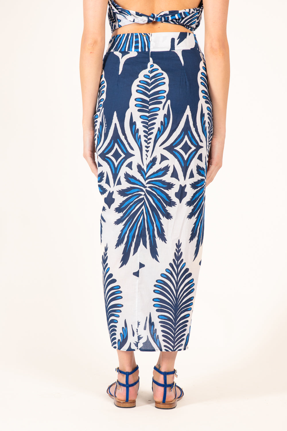 Navy Cartagena skirt – Long Skirt Uma by Poupette St Barth, view 6