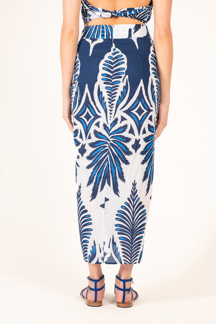 Navy Cartagena skirt – Long Skirt Uma by Poupette St Barth, view 6