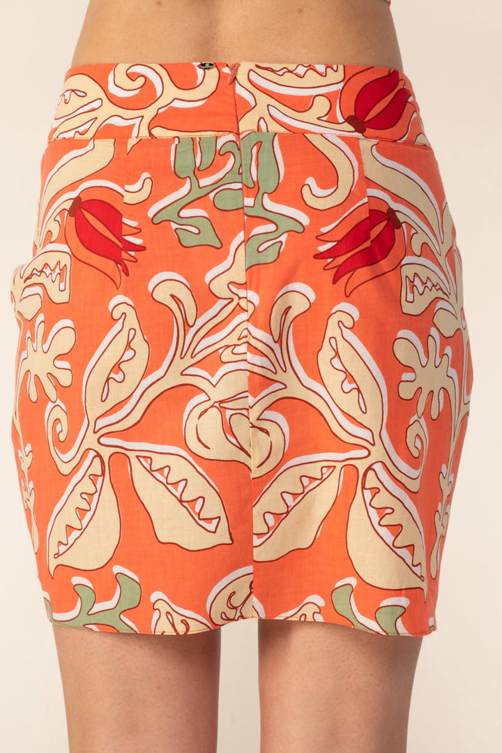 Orange Ritual skirt – Mini Skirt Tilda by Poupette St Barth, view 7
