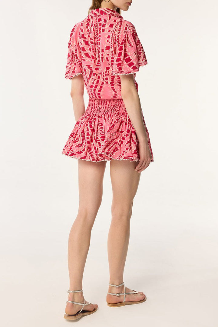 Pink Mini Skirt Colleen by Poupette St Barth, with a stylish, fitted design and lightweight fabric perfect for warm weather.