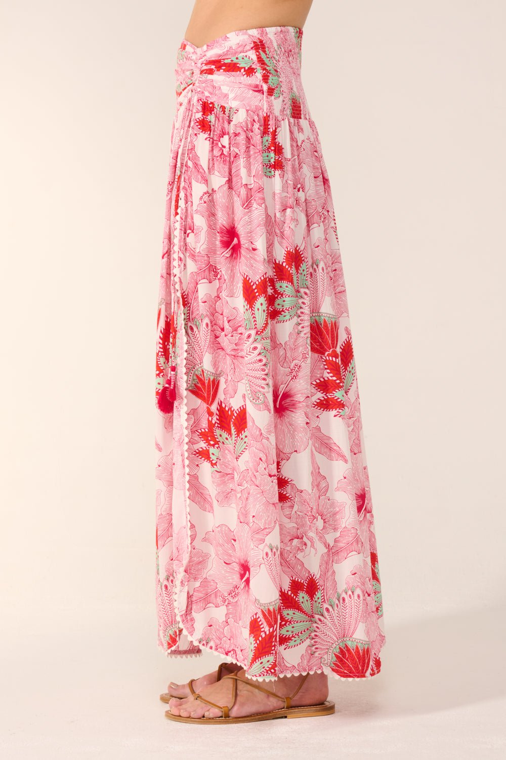 Pink Padang skirt – Long Skirt Carla by Poupette St Barth, view 8