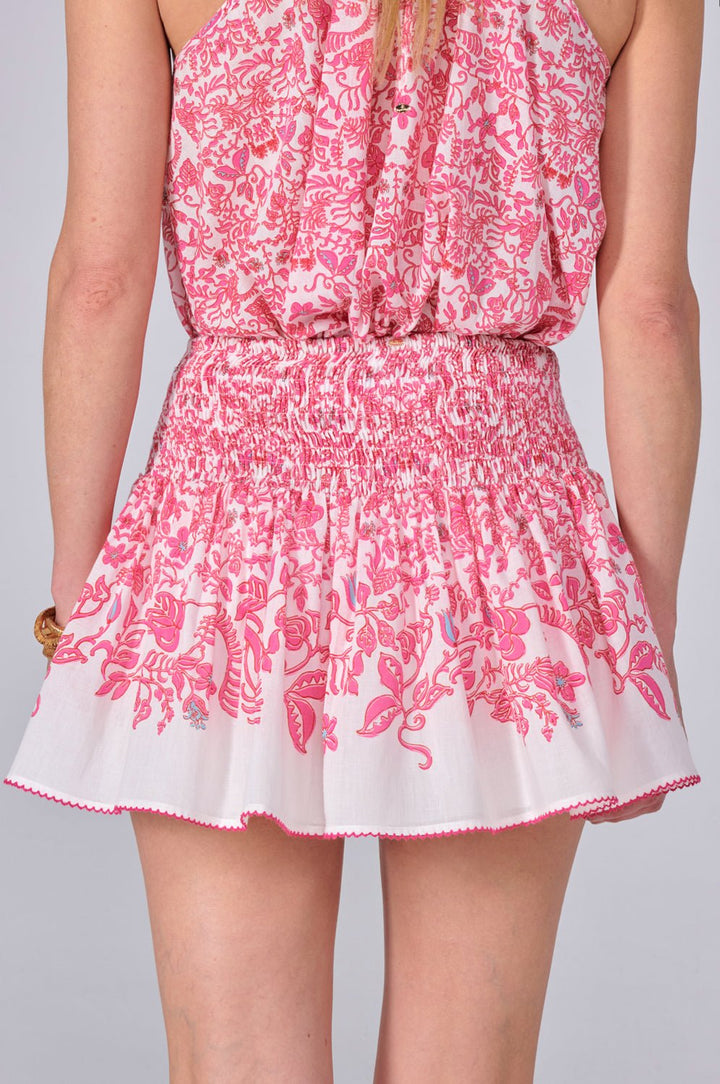 Pink Tiare skirt – Mini Skirt Colleen by Poupette St Barth, view 3