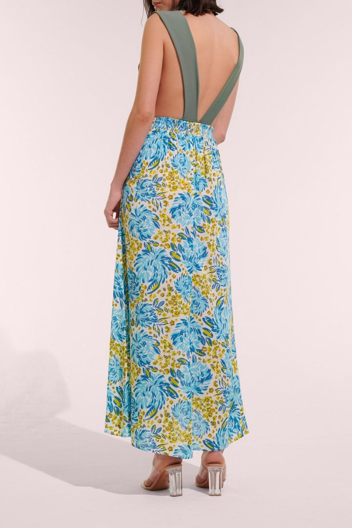 Blue Krysan skirt – Long Skirt Bilitis by Poupette St Barth, view 2