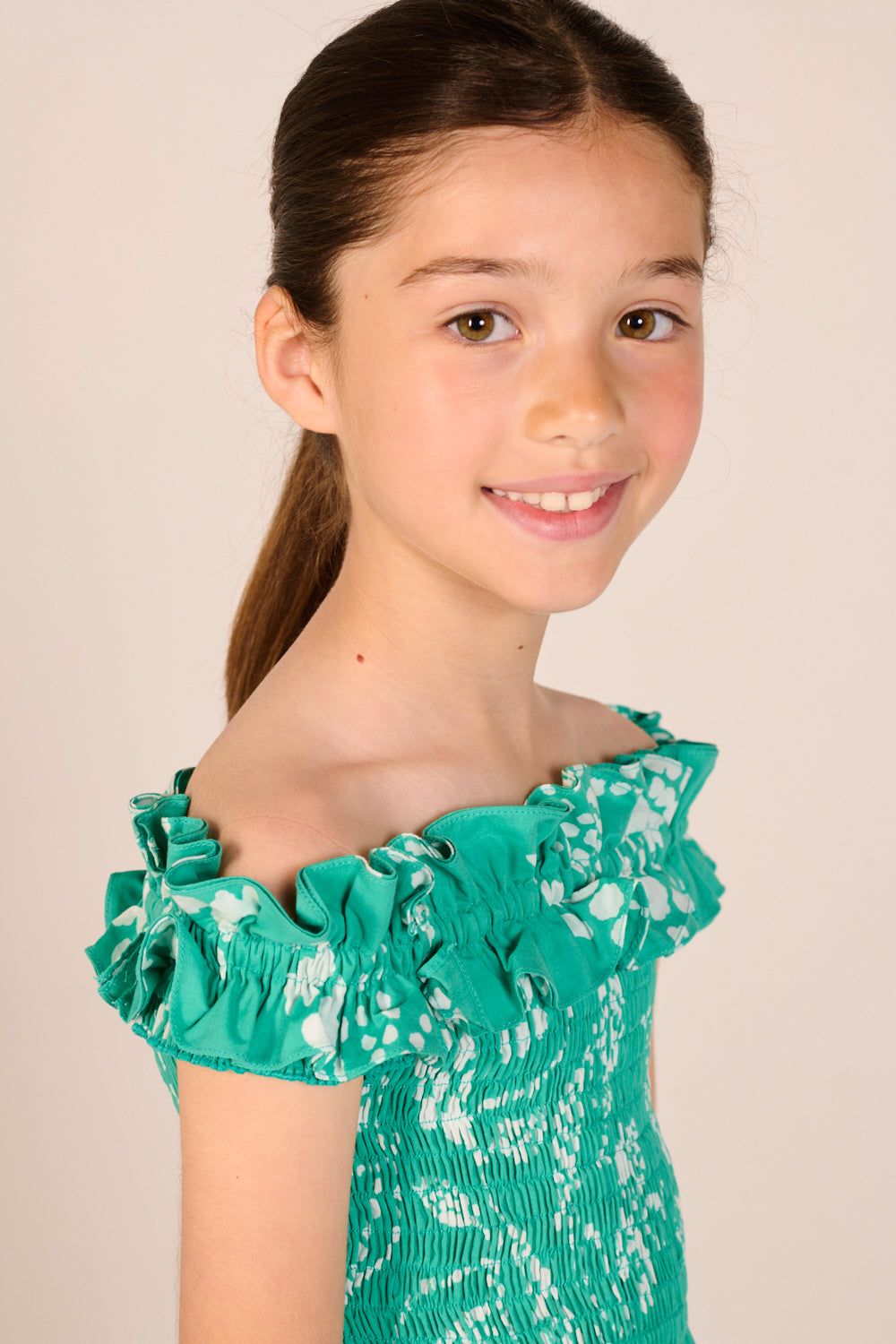 Girls' Mint Austral top – Top Alitza by Poupette St Barth, view 3