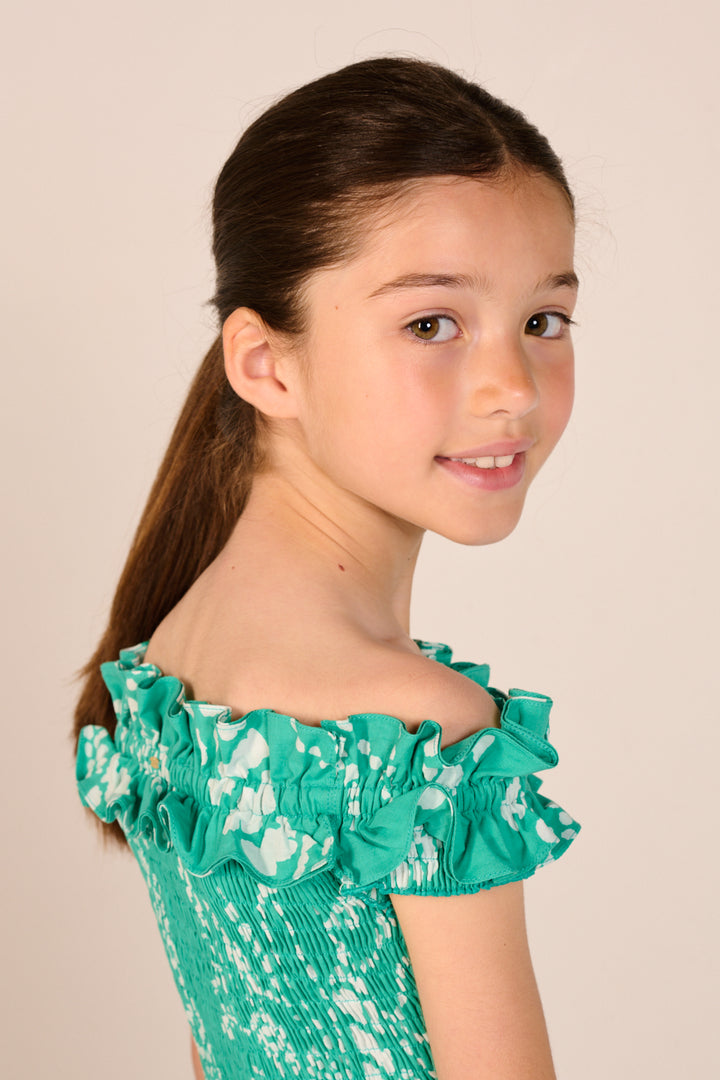 Girls' Mint Austral top – Top Alitza by Poupette St Barth, view 5