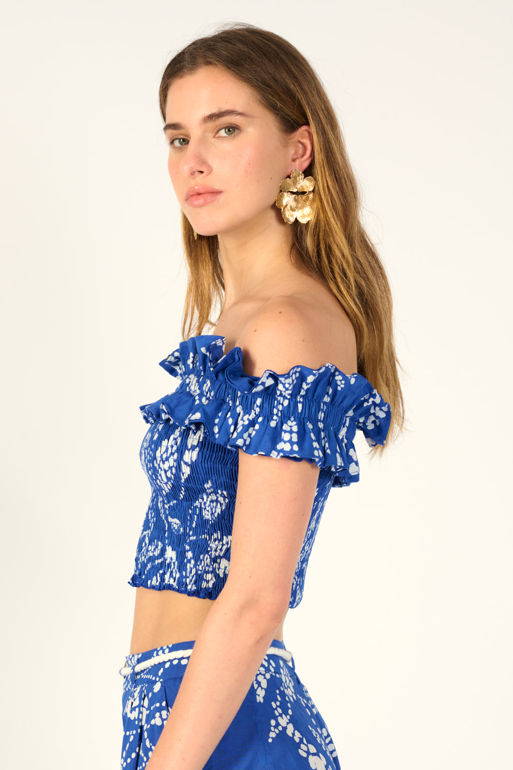 Blue Austral top – Top Alitza by Poupette St Barth, view 3