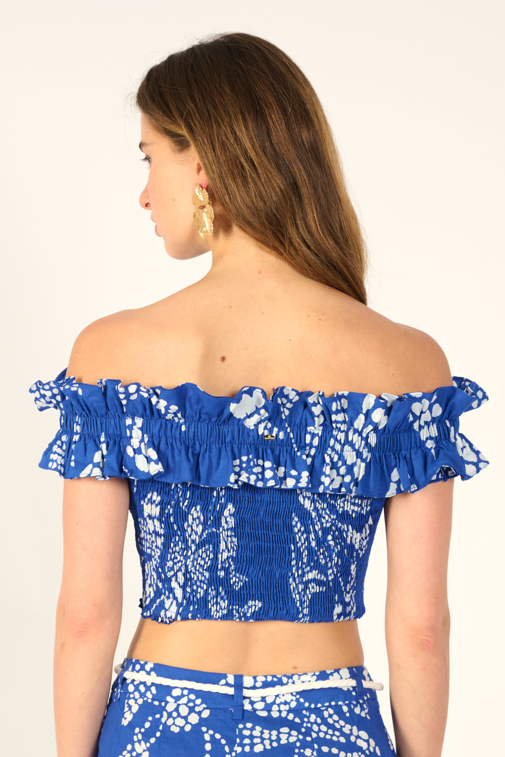 Blue Austral top – Top Alitza by Poupette St Barth, view 4