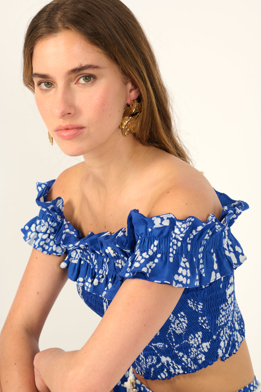 Blue Austral top – Top Alitza by Poupette St Barth, view 2