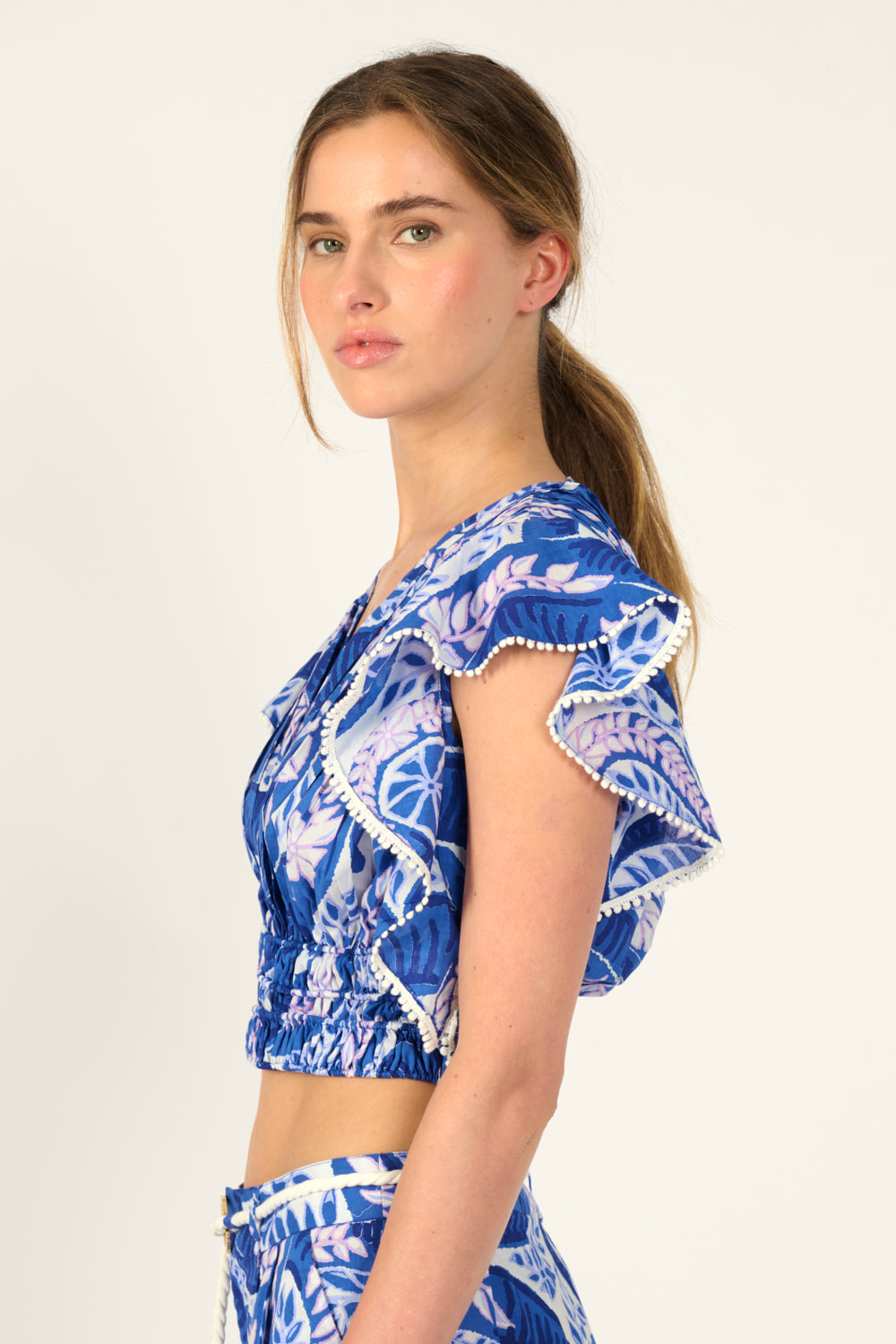 Blue Holy Snake top – Top Pearl by Poupette St Barth, view 4