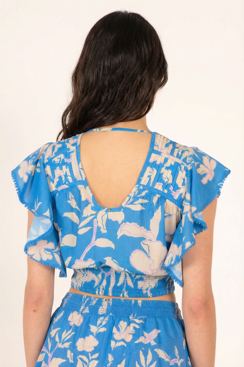 Blue Palm Beach top – Top Pearl by Poupette St Barth, view 4