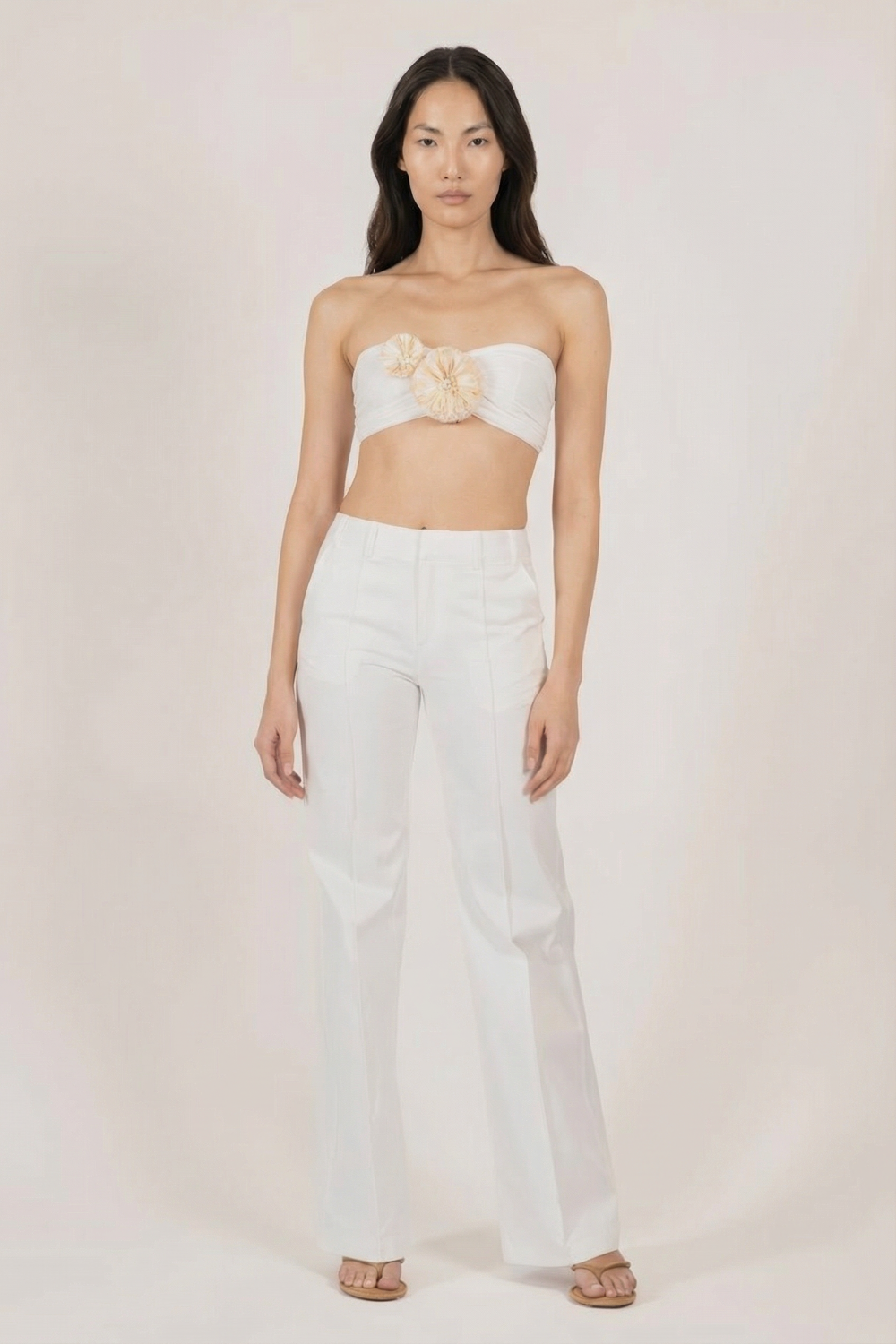 Natural White Provence top – Top Amelia by Poupette St Barth, view 2