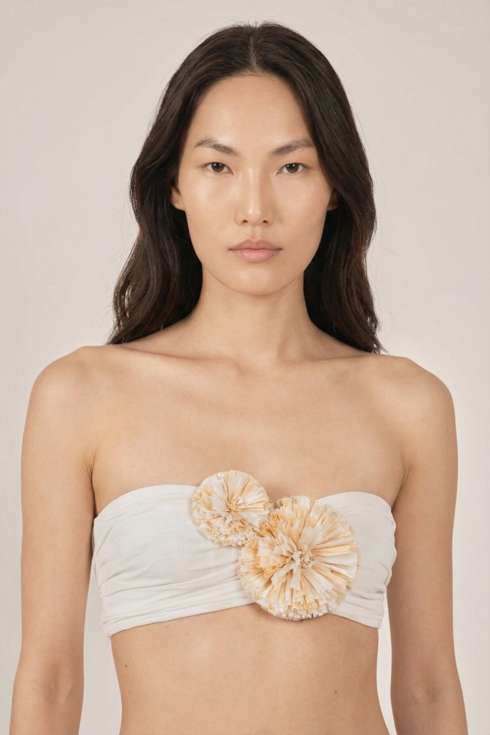 Natural White Provence top – Top Amelia by Poupette St Barth, view 3