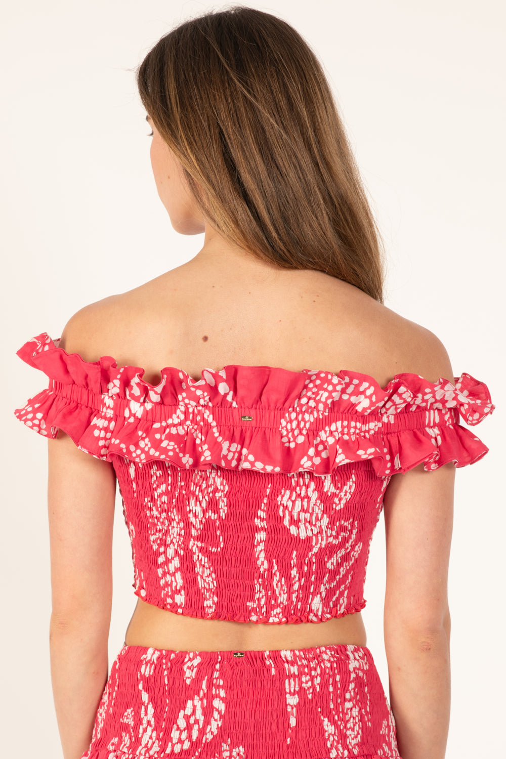 Pink Austral top – Top Alitza by Poupette St Barth, view 5