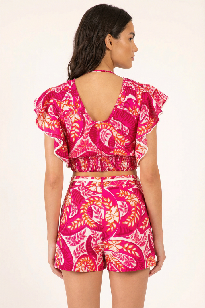 Pink Holy Snake top – Top Pearl by Poupette St Barth, view 4