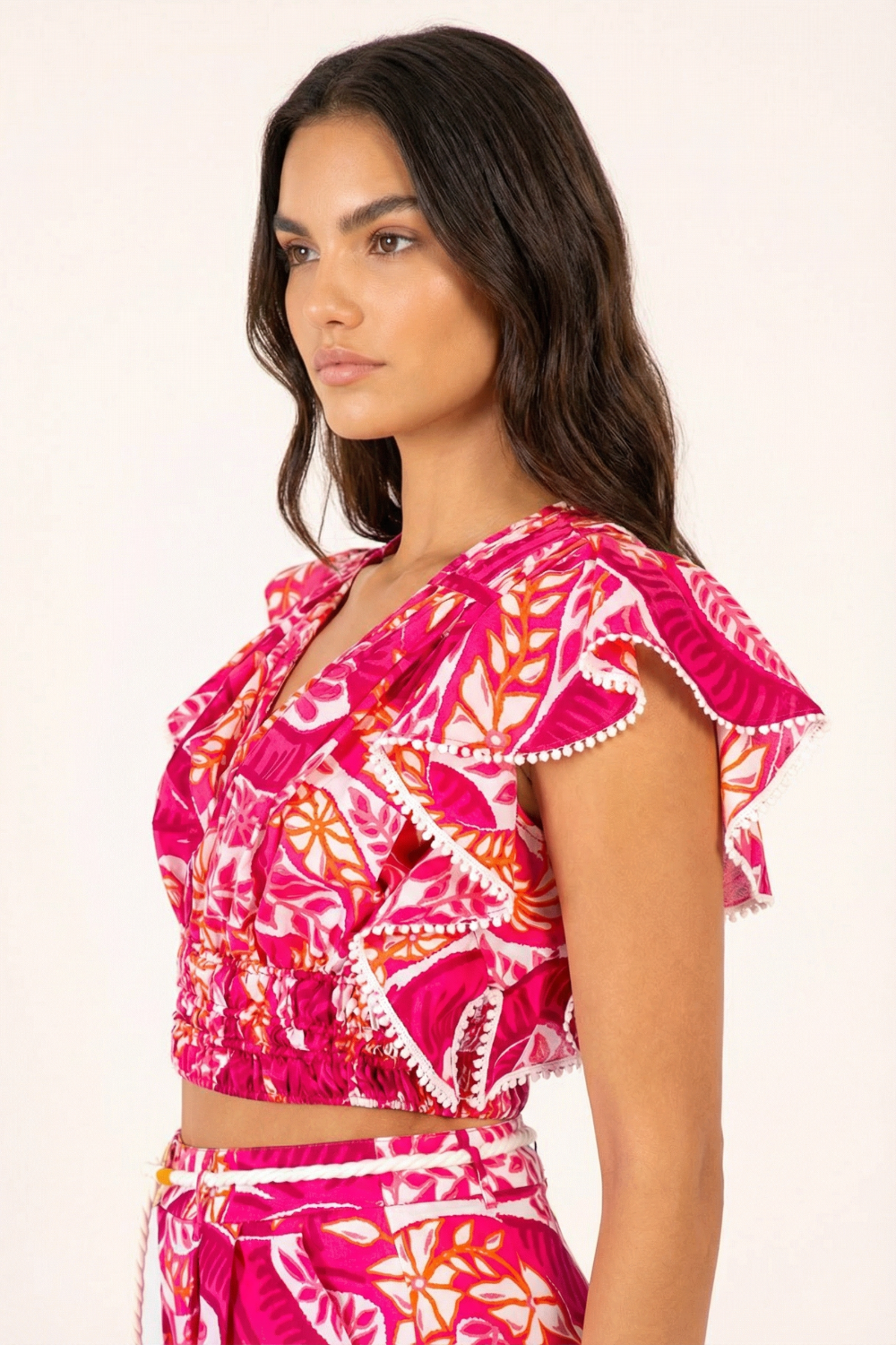 Pink Holy Snake top – Top Pearl by Poupette St Barth, view 3