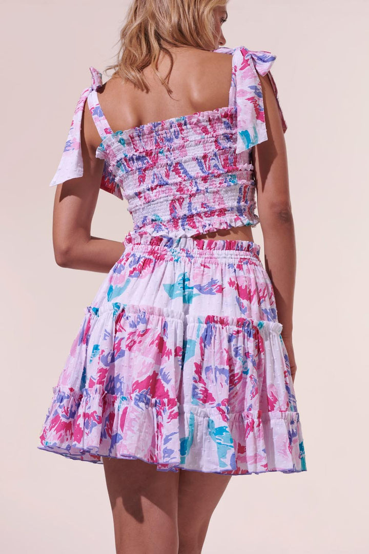 Mini Skirt Clara - Pink Macro Peony