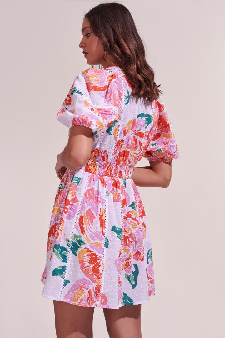 Mini Dress Reine - Orange Macro Peony