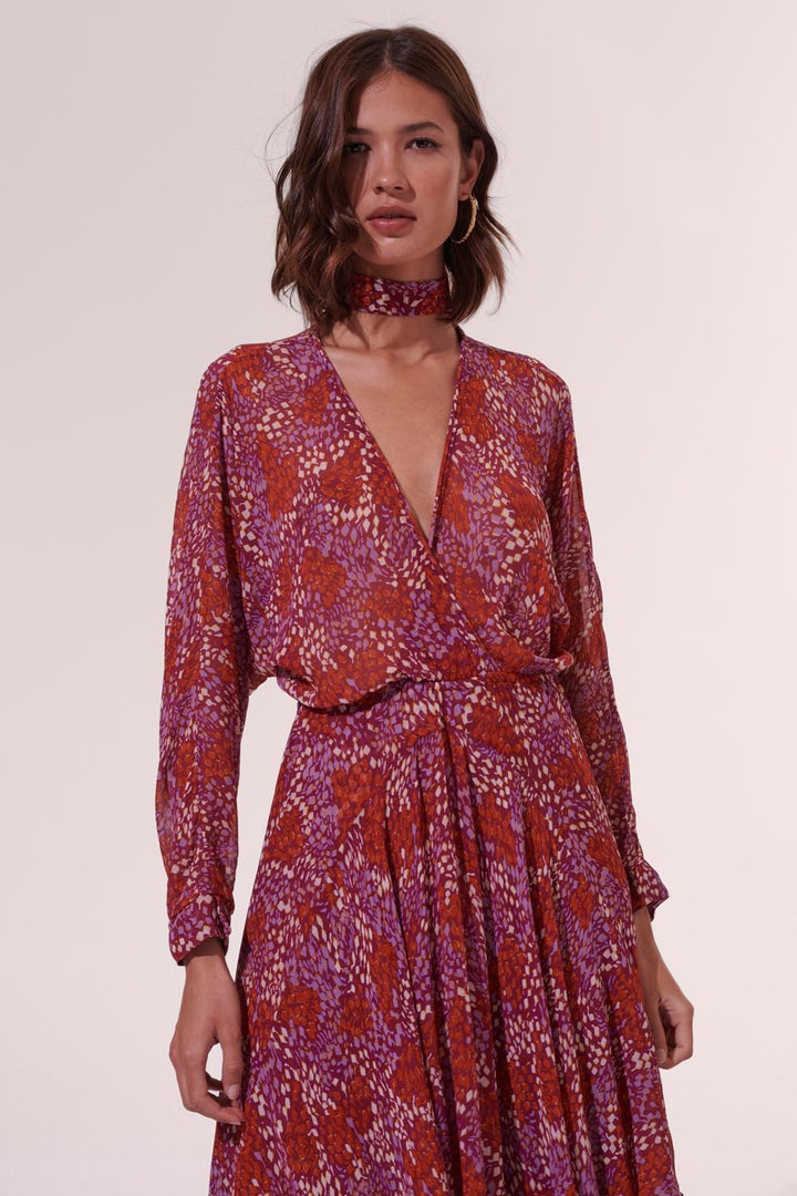 Robe Longue Ilona - Rose Geo Animalier