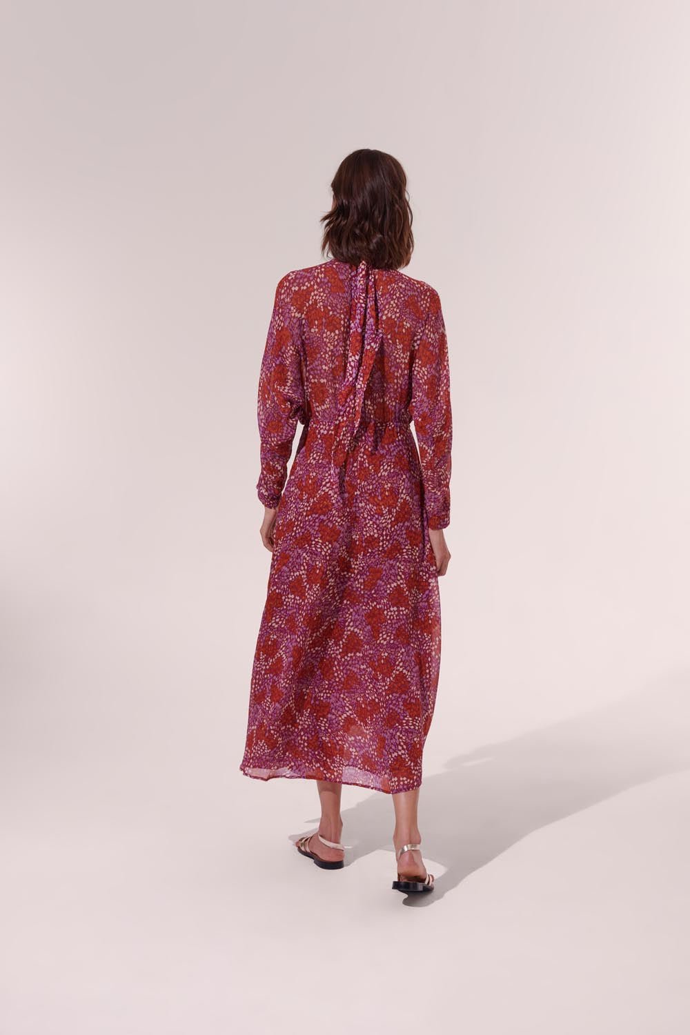 Robe Longue Ilona - Rose Geo Animalier