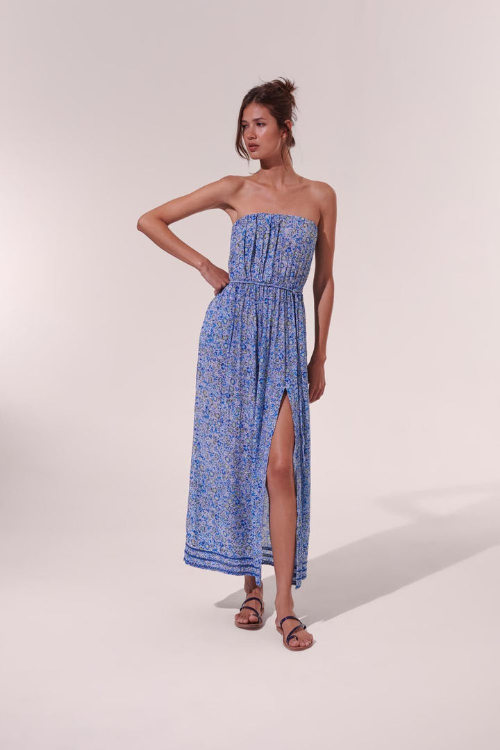 Long Dress Mara - Blue Mayflower