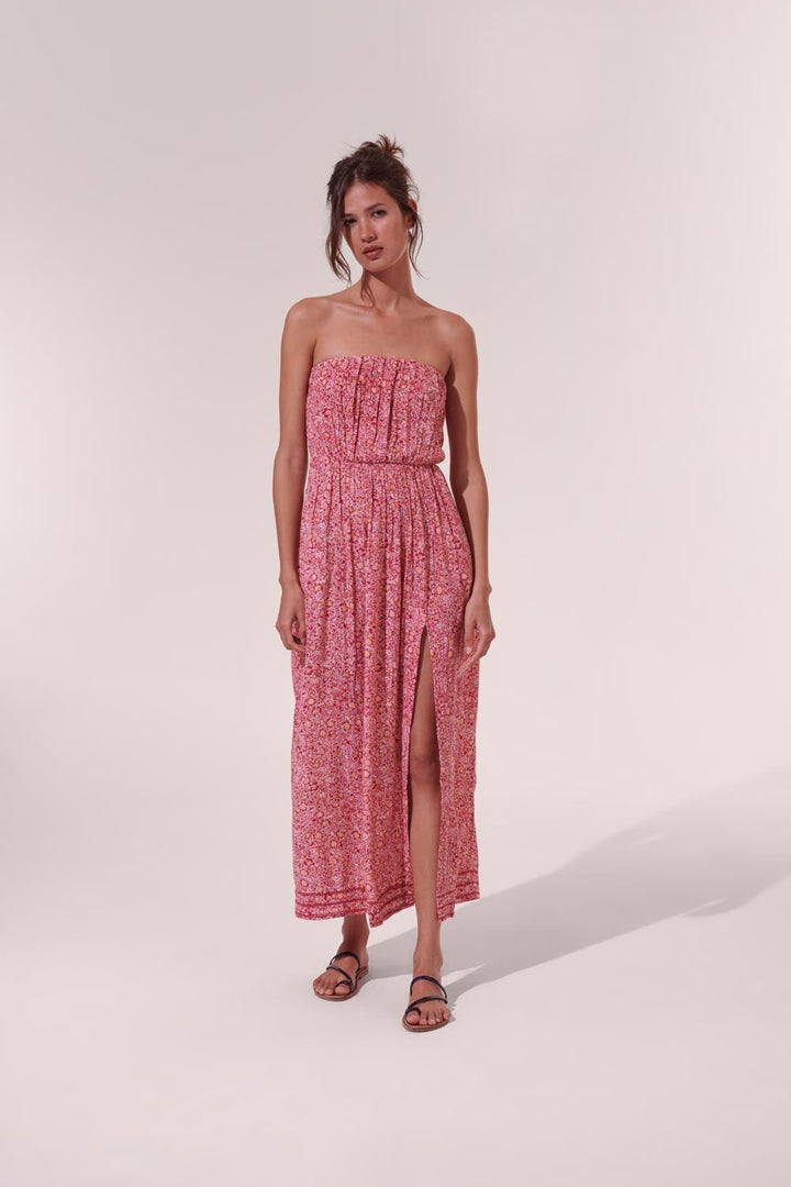 Long Dress Mara - Pink Mayflower
