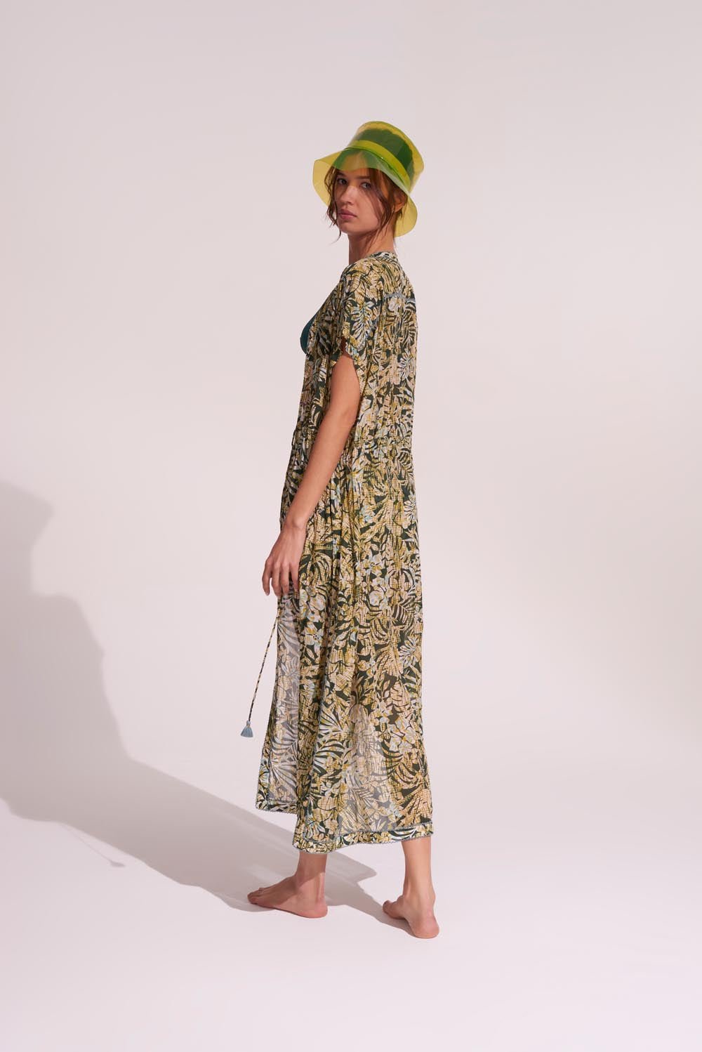 Long Tunic Mya - Green Tropical