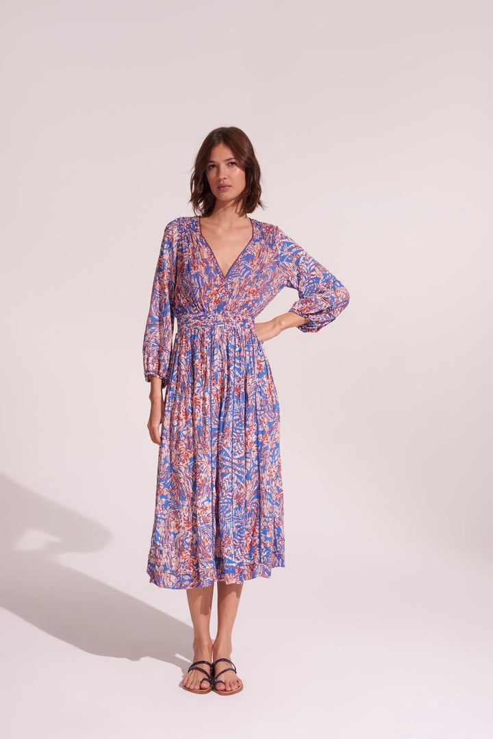 Robe Midi Anabelle - Blue Tropical