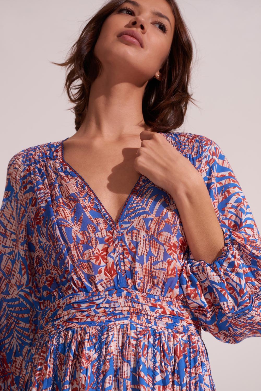 Robe Midi Anabelle - Blue Tropical