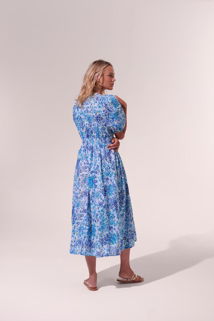 Midi Dress Reine - Blue Aquarelle