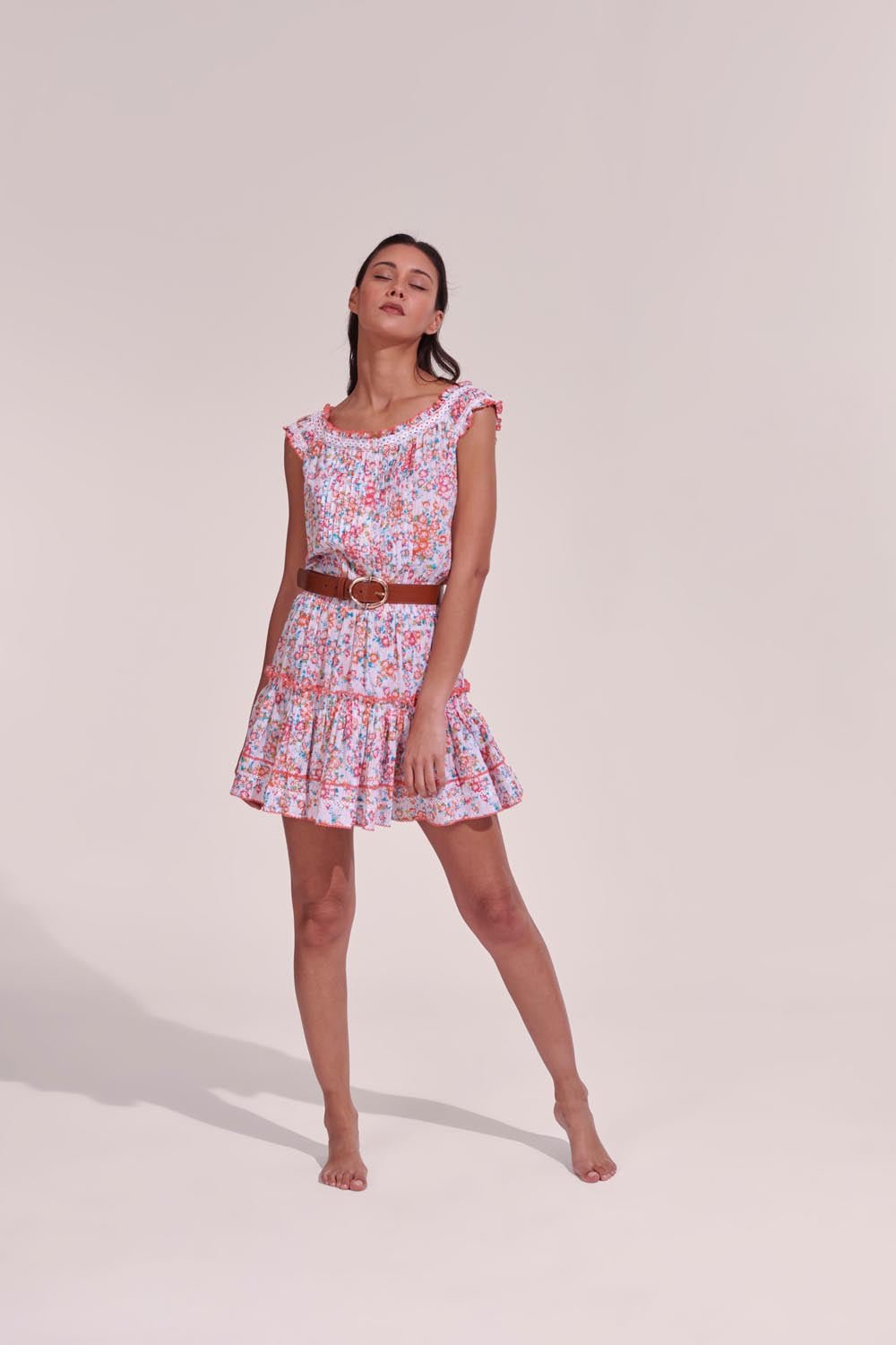 Mini Dress Alba - Pink Aquarelle