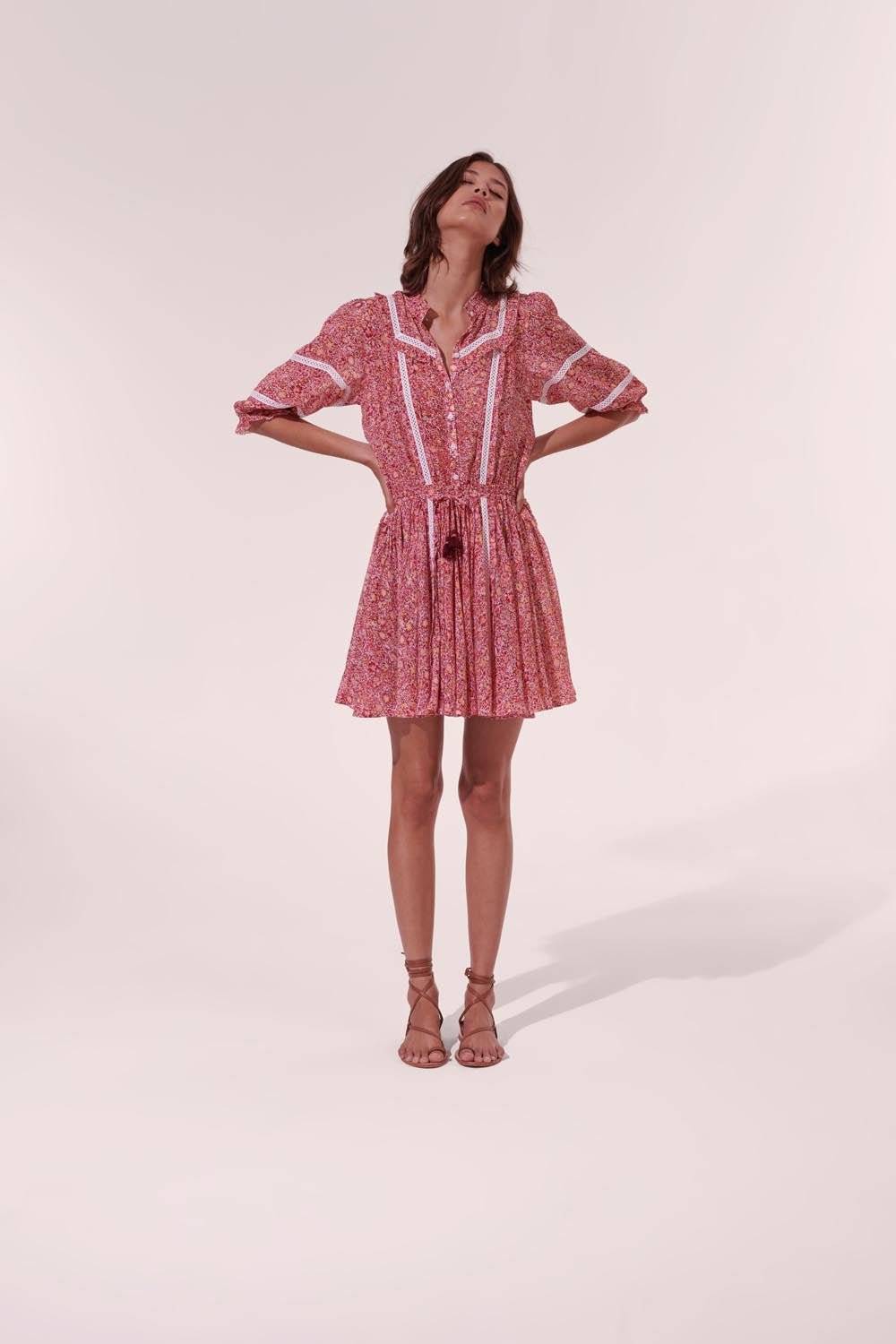Mini Dress Amanda - Pink Mayflower