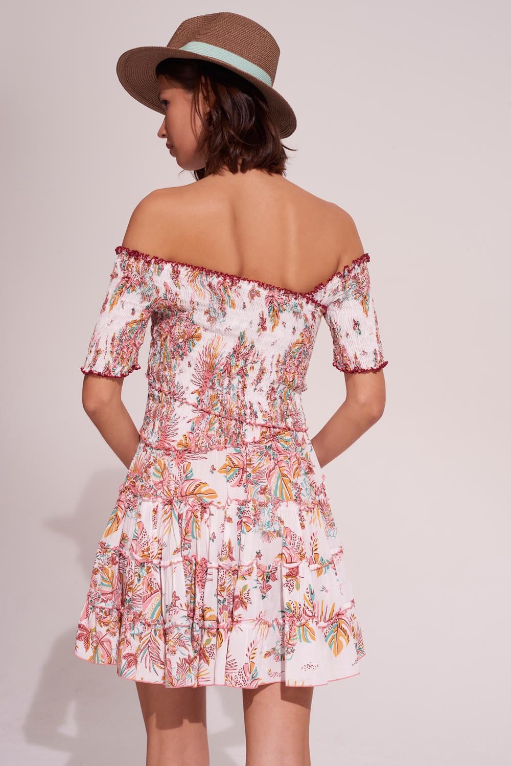 Mini Dress Soledad - Pink Rainforest