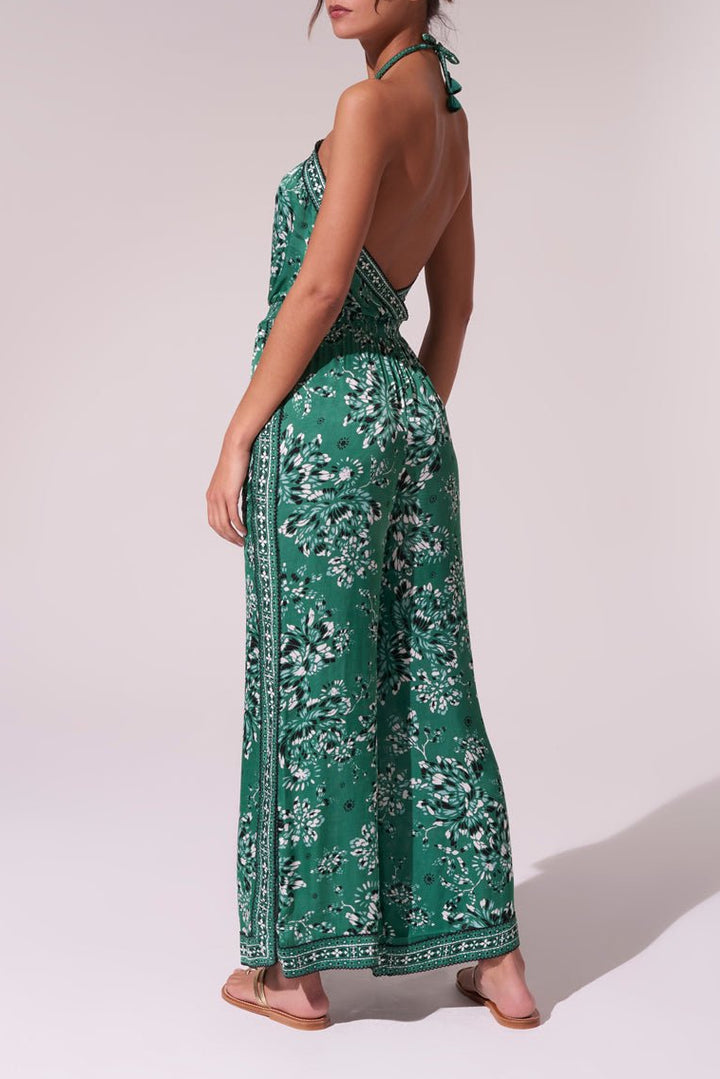 Long Jumpsuit Isabelle - Green Pivoine - Poupette St Barth