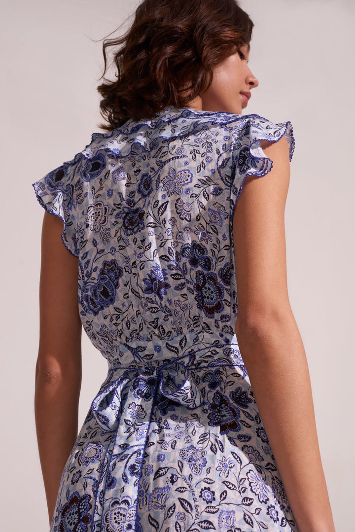 Poupette St Barth - Midi Dress Aude - Blue Pensee