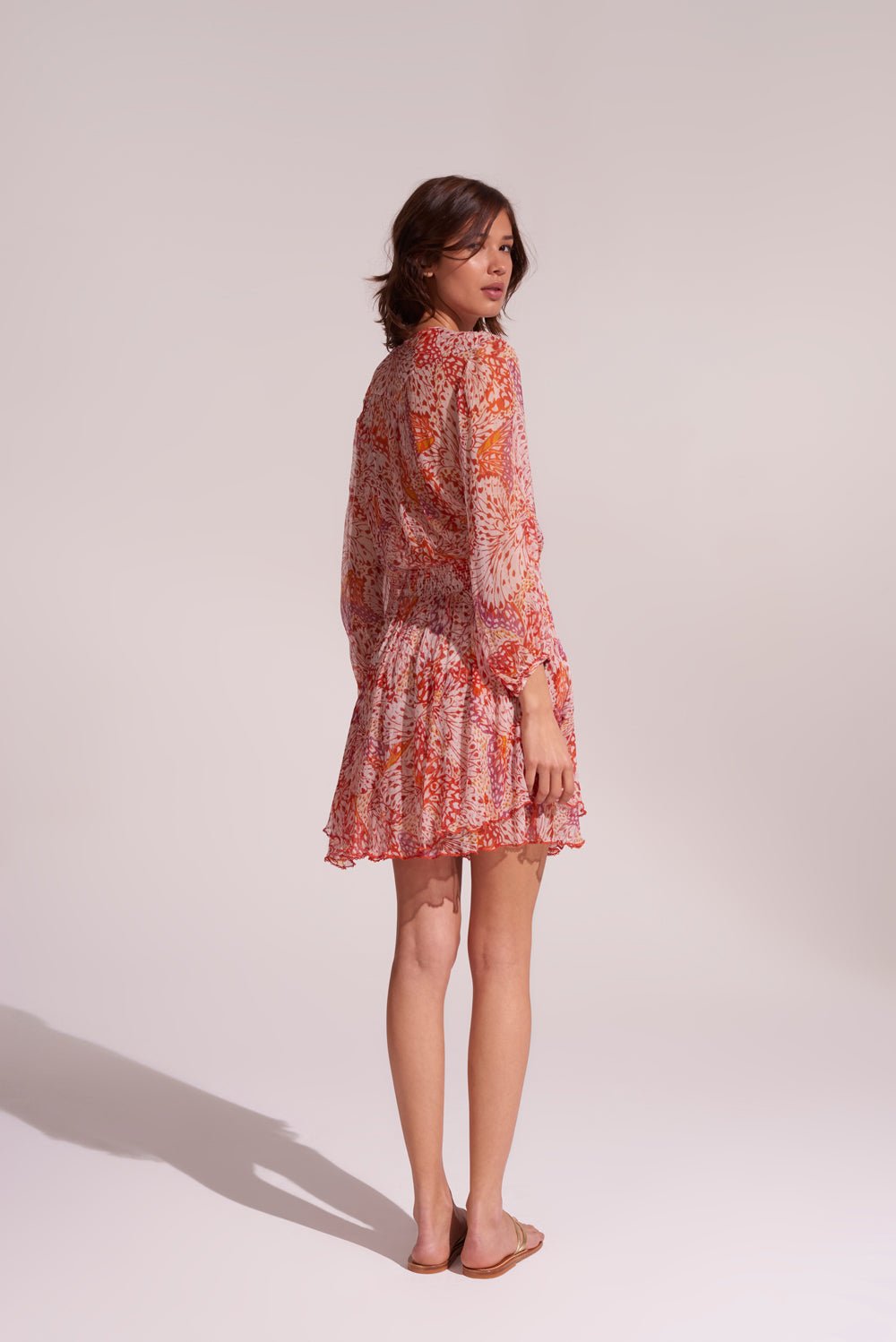 Poupette St Barth - Mini Dress Adela - Orange Ailes