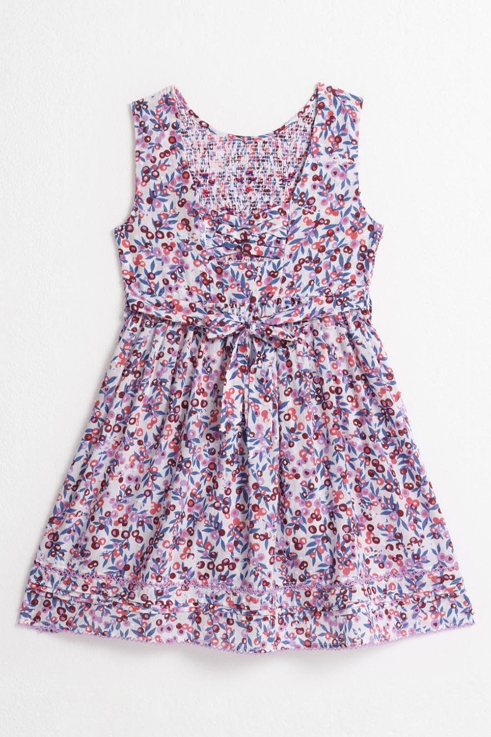 Kids Mini Dress Amelie - Blue Blueberry - Poupette St Barth