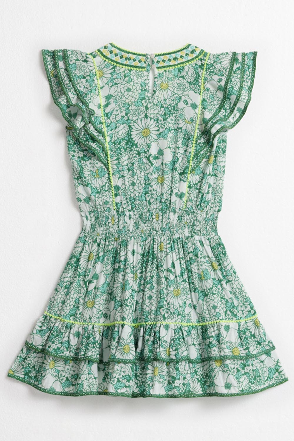 Kids Mini Dress Camila | Green | 4 yrs | Poupette St Barth Kids Mini Dress Camila | Green | 4 yrs | Poupette St Barth