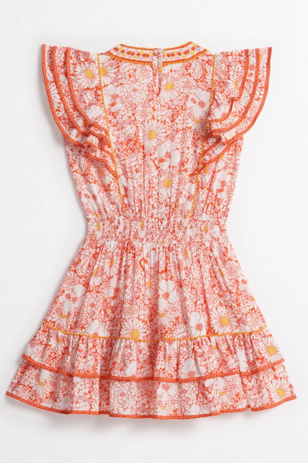 Kids Mini Dress Camila - Orange Mid 70'S Garden – Poupette St Barth