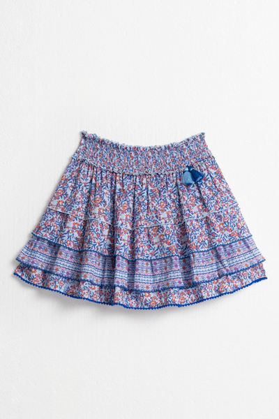 Poupette St Barth - Kids Mini Skirt Ariel - Light Blue Paquerette