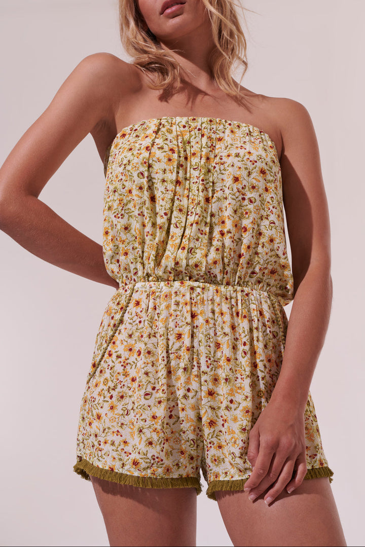 Short Jumpsuit Ambra - Green Magnolia - Poupette St Barth